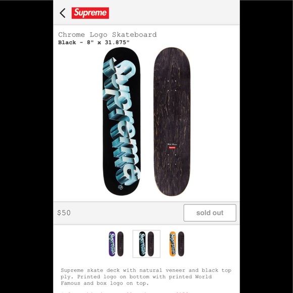 最も優遇 supreme Black Skateboard Logo 